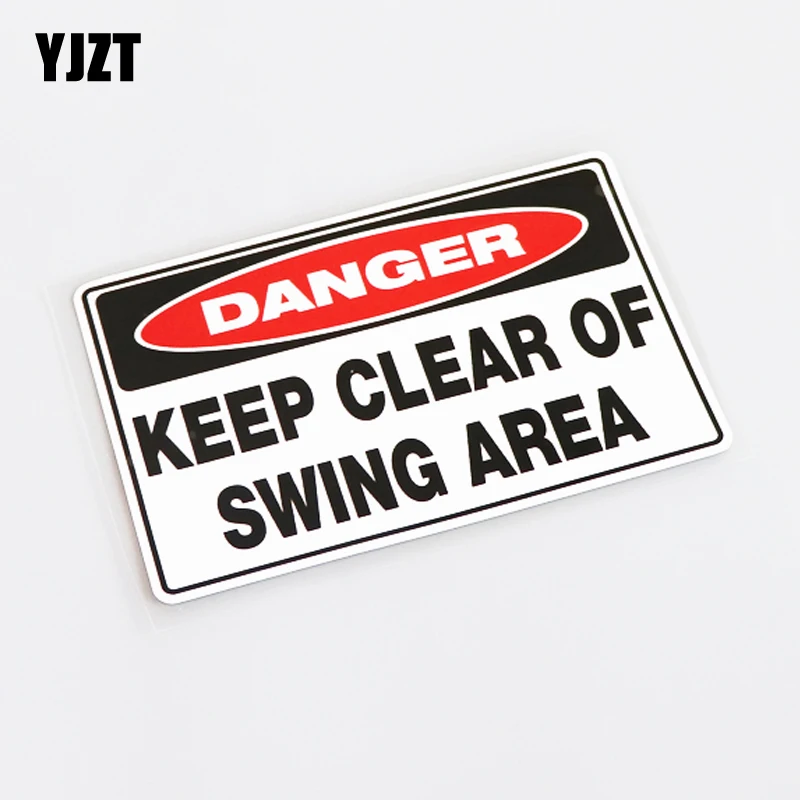 

YJZT, 13,3 см * 8,5 см Предупреждение предупреждающая маркировка, сохраняйте ясность о зоне качели, ПВХ водонепроницаемая наклейка, автомобильная...