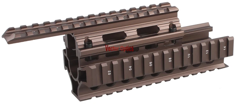 10 шт. Вектор Оптика сожгли Бронзовый Золотой RIS АК Handguard Quad Rail с железнодорожным Чехлы для мангала для AK47 AK 47 ak74