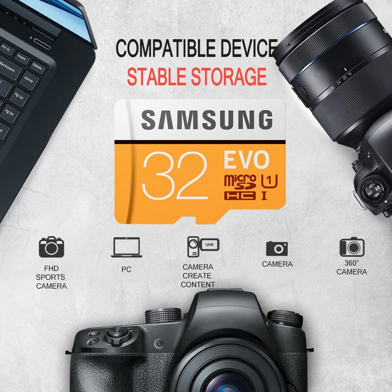 Ssamsung EVO micro sd 128 Гб карта памяти класса 10 100 МБ/с./с 64 ГБ TF флэш 4 K HD 32 256 cartao de memoria|Карты
