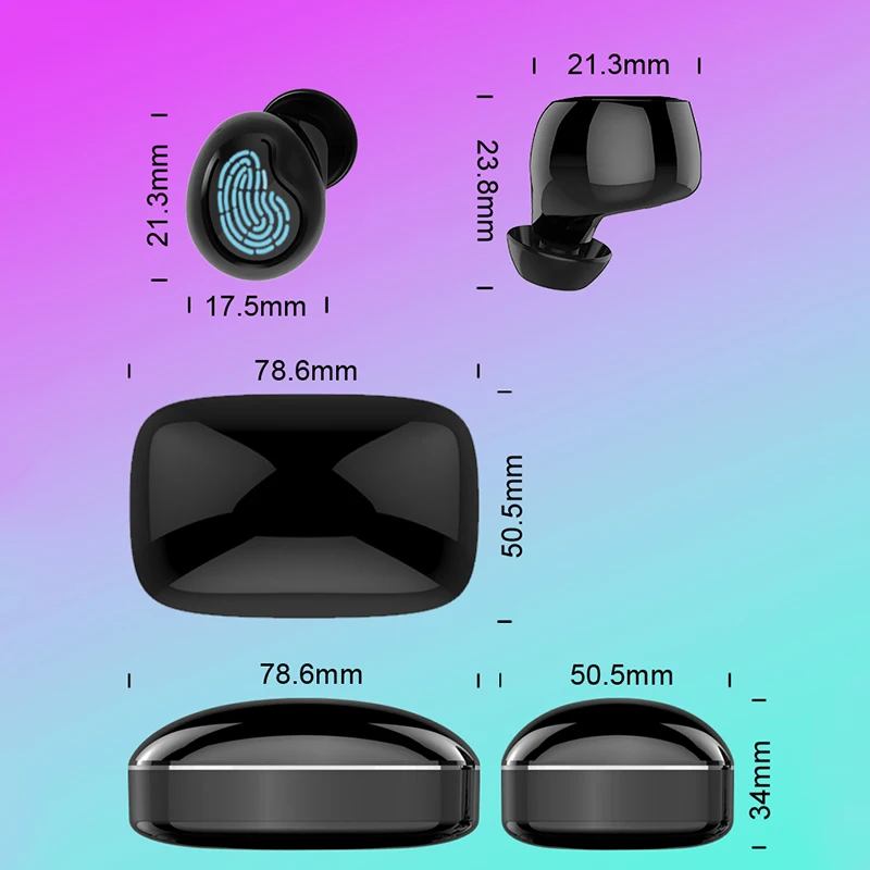 X29 наушники-вкладыши TWS с Беспроводной наушники Bluetooth сенсорным управлением