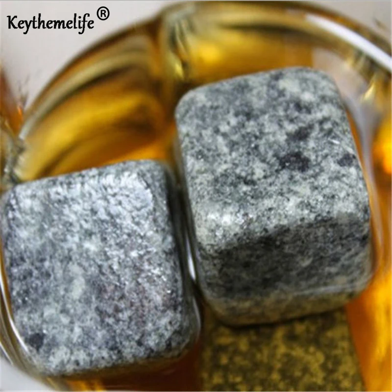 Keythemelife 6 шт./компл. 100% натуральные камни для виски потягивающие кубик льда камень