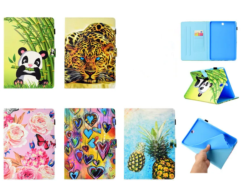 Funda чехол для samsung Galaxy Tab A 9 7 T550 T555 SM дюймов планшета PU кожаный смарт Стенд защитный