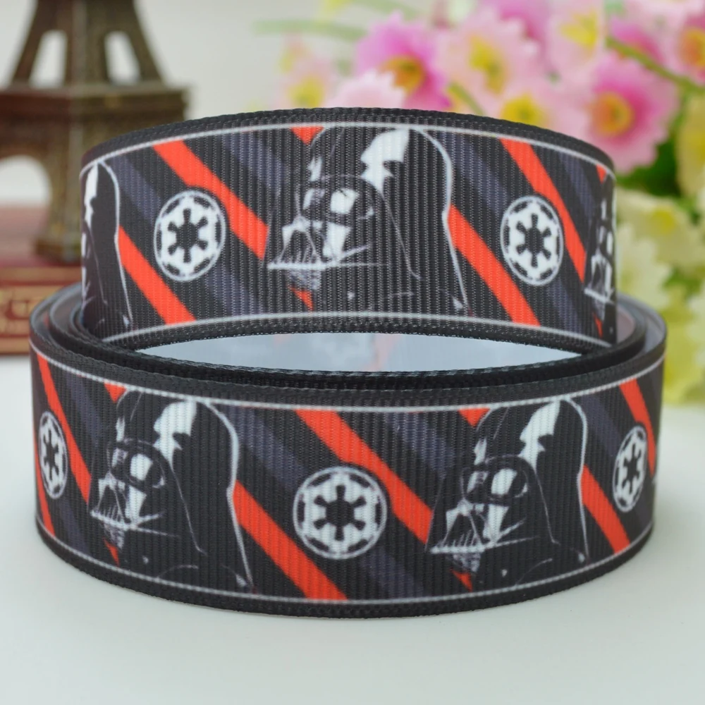 DUWES 7/8 &quot22 мм 2 5 10 20 50 ярдов Звездные войны мультфильм печатных grosgrain ленты hai rbow DIY