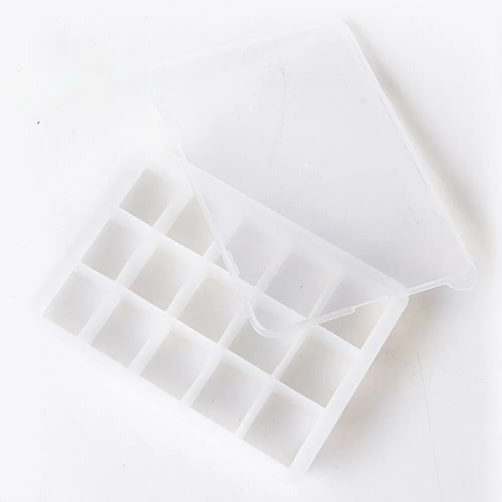 White 15 with Lid 10-24 Сетки Пищевой Силиконовый поднос для льда фруктовый лед производитель кубиков DIY креативная маленькая форма для льда квадратная форма кухонные аксессуары - Цвет: White 15 with Lid
