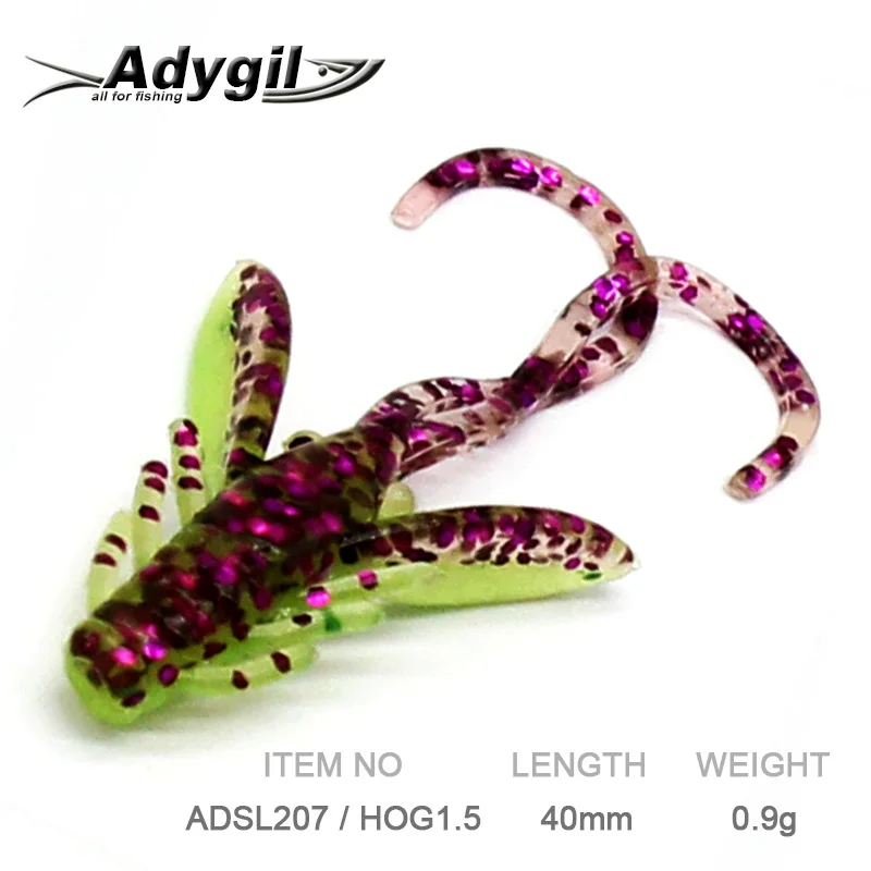 Рыболовная приманка ADYGIL Мягкая силиконовая ADSL207/хог1.5 10 шт. 40 мм 0 9 г | Спорт и