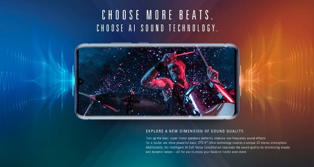 Мобильный телефон zte Axon 10 Pro, Восьмиядерный процессор Snapdragon 855, 8-мегапиксельный 3x зум, экран DTS 6,47 дюйма, изогнутый край, 4000 мАч, Беспроводная зарядка