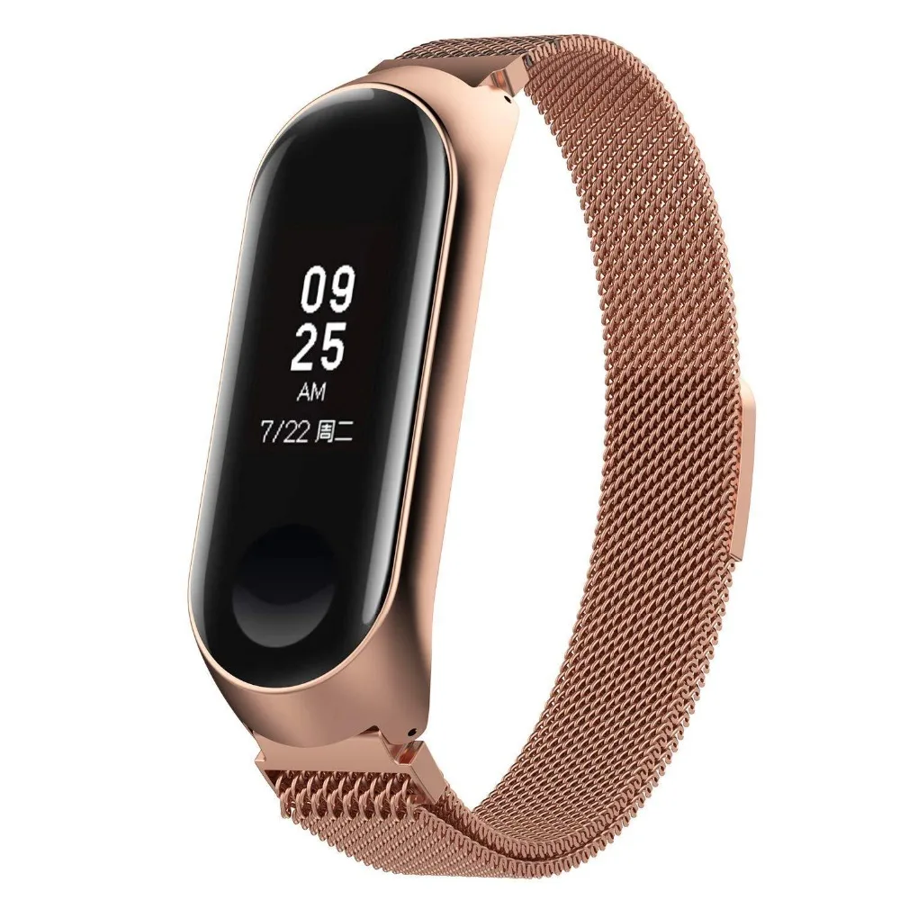 Ремешок для Xiaomi Mi Band 3 сменный Браслет с Миланской петлей из нержавеющей стали