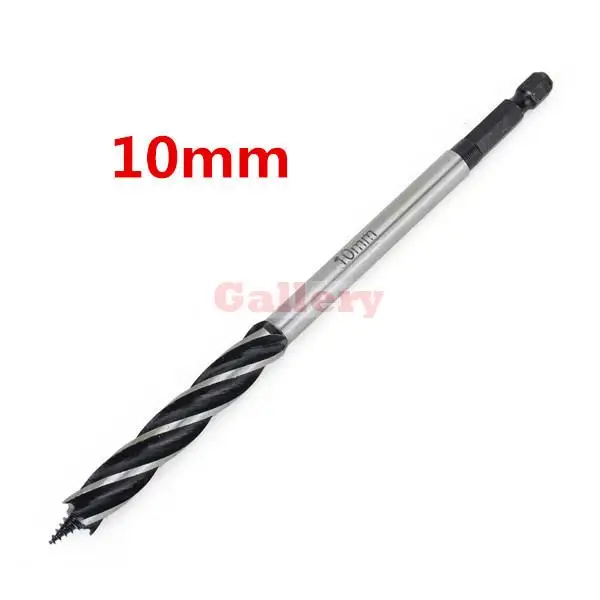 

10 Mm Woodworking Auger Drill Bit Four Slot Blade Hex Shank Bore Hole Twist Set Drill Bit Drill Bit Set Drill Bit
