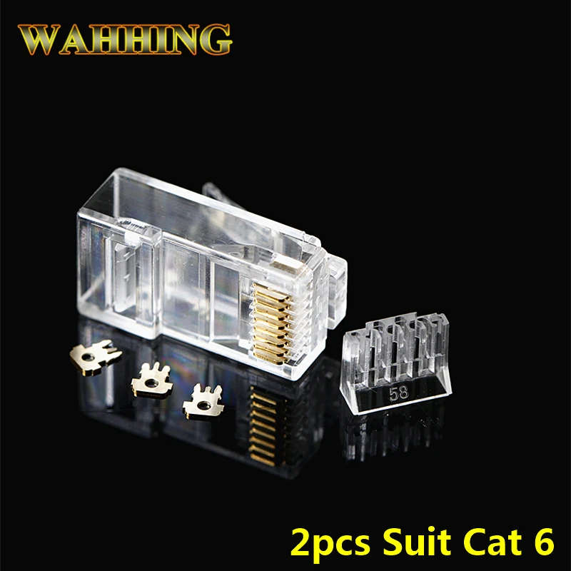 Разъем Cat6 RJ45 UTP кабель ethernet разъем 8P8C сеть CAT 6 модульные разъемы с 5 мм сапоги