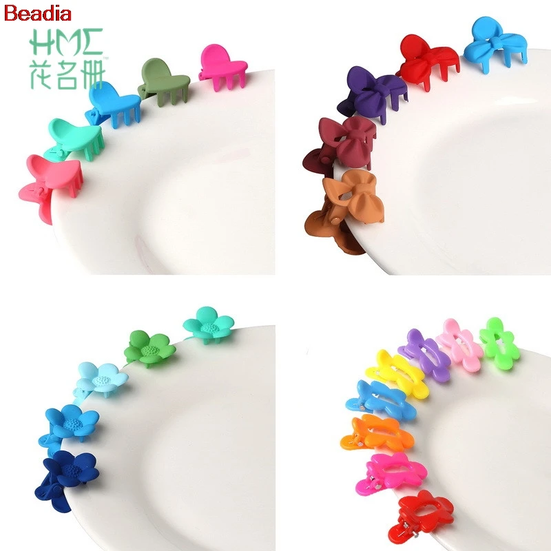10-20 шт конфетных цветов детские милые бабочки утки накладные пластиковые заколки
