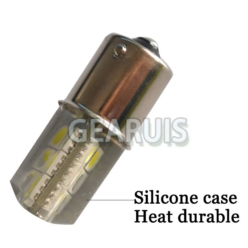 10 шт. P21W S25 1156 BA15S 12 SMD 5050 светодиодный силиконовый 2 Вт холодный белый 8000K