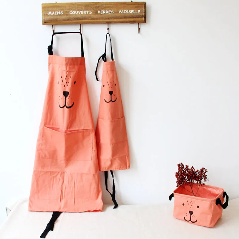 Хлопковый передник с героями мультфильмов для родителей и детей кухня