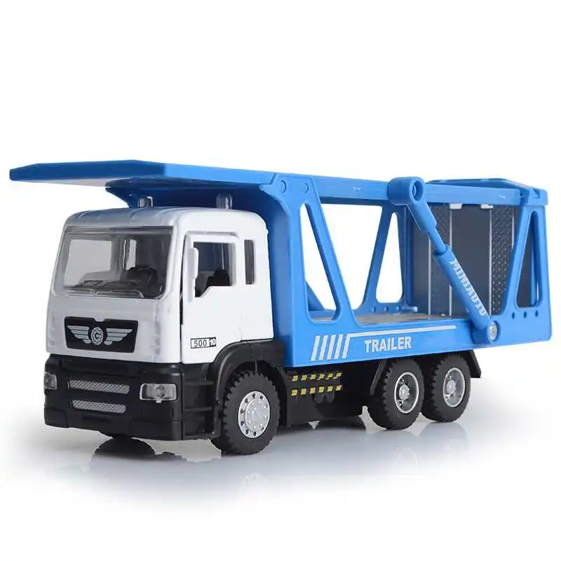 Best selling 1:50 sound and light pull back alloy model simulation die-casting traffic rescue trailer toy free shipping |