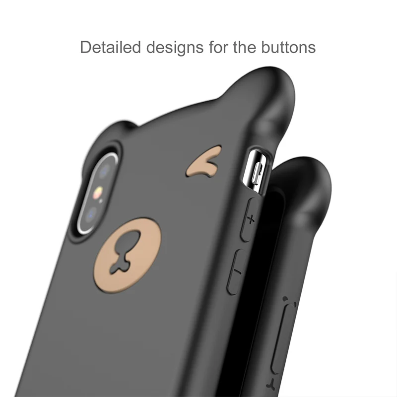 Бренд BASEUS супер милый чехол с медвежонком для iPhone XR/для XS/XS Max Мягкая