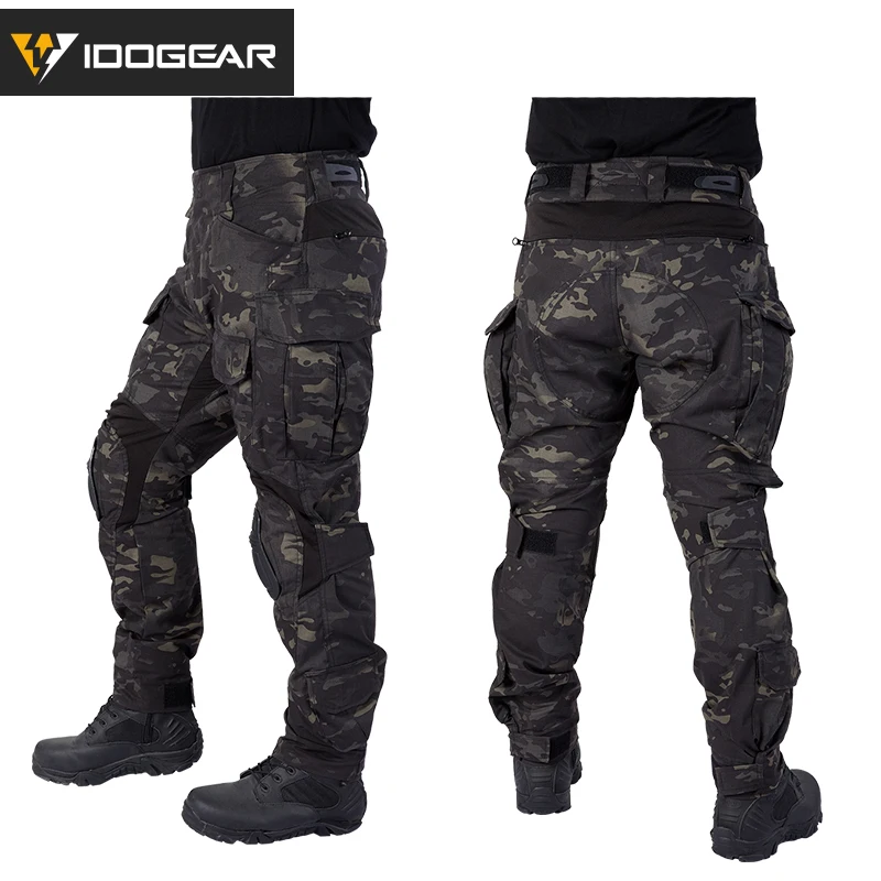 IDOGEAR тактические армейские брюки bdu G3 камуфляжные BDU с прокладками и Мультикам для