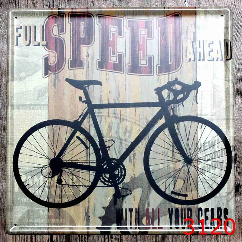 Квадратная жестяная вывеска полная скорость впереди металлическая доска