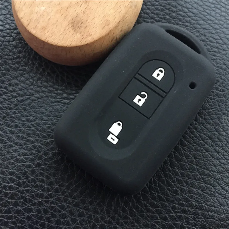 Силиконовый резиновый чехол для автомобильного ключа с 3 кнопками Nissan Micra Xtrail Qashqai