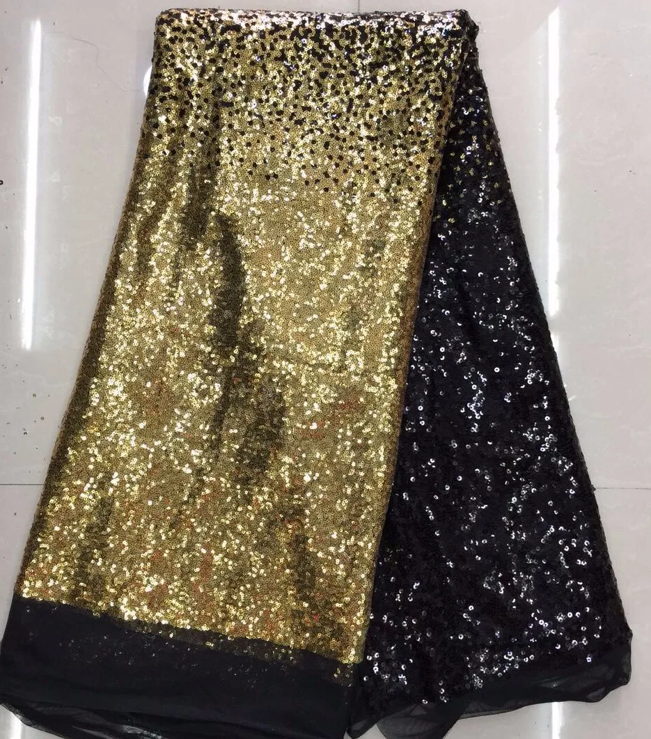 Высокое Качество Африки Нигерии Кружева Материал С Блестками Ткань Французский