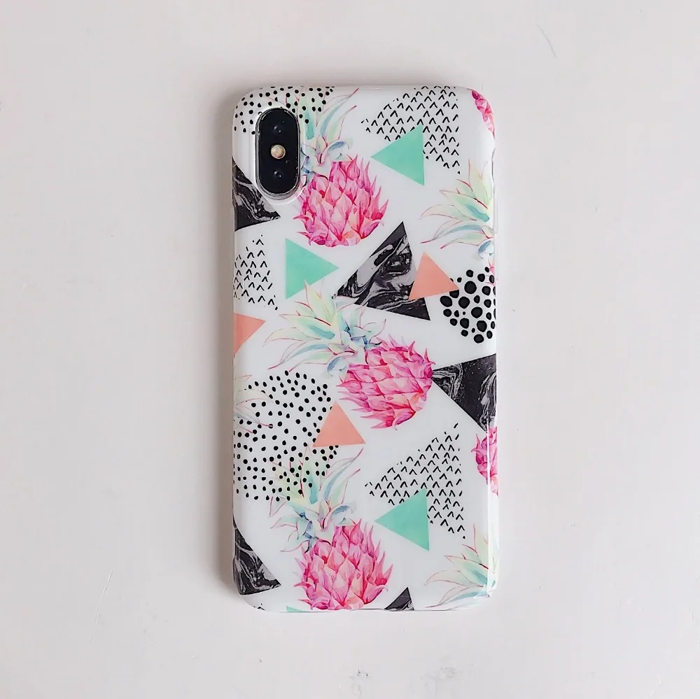 Чехлы для iPhone X XS XR Max 6 S 7 8 Plus модная мягкая задняя крышка IMD с фруктовым Кленовым