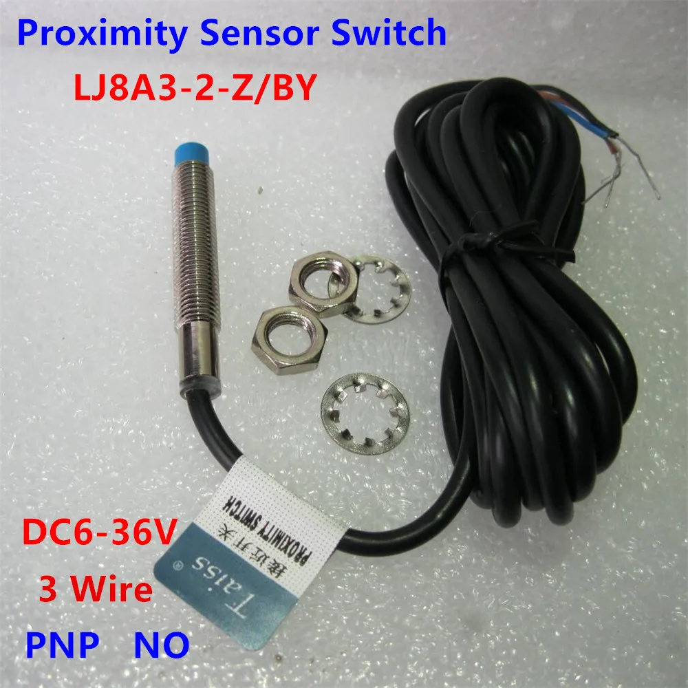 

10pc M8 LJ8A3-2-Z/BY Inductive Proximity Sensor Detection Switch PNP NO DC6-36V Approach Sensor 2mm proximity switch