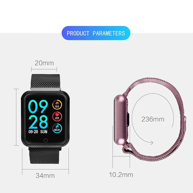 2019 Focusmart Новый P68 Смарт часы многоязычные библиотека слово Измерение частоты
