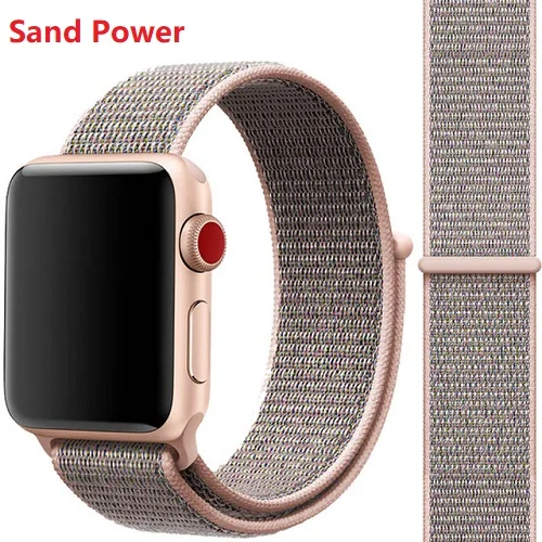 2 Мягкий нейлоновый ремешок для Apple Watch 44 мм 40 мм 42 мм 38 мм 1 2 3 4 браслет ремешок для iWatch 44 мм 40 мм ремешок+ защита экрана - Цвет: 2
