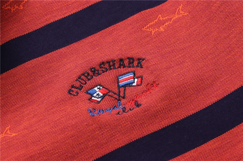 Бренд TACE& SHARK, модная индивидуальная Мужская рубашка поло с вышивкой акулы, мужские желтые красные мужские рубашки поло с принтом флага, одежда высокого качества
