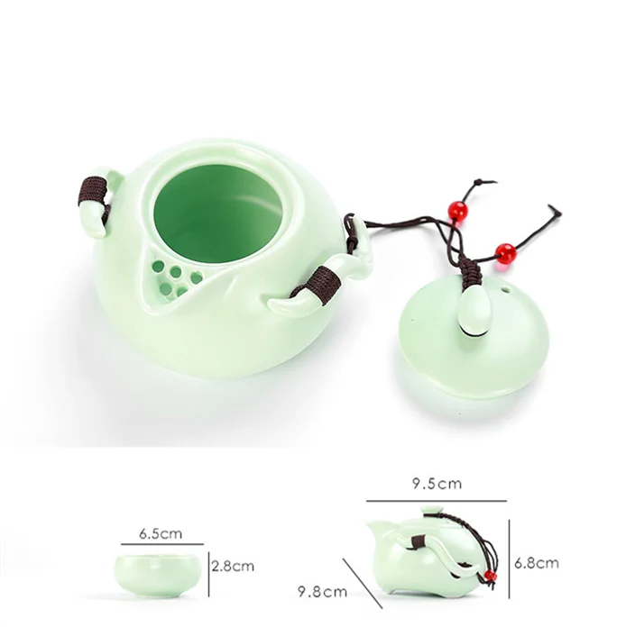 1 горшок 2/4 чашек, керамический чайник Gaiwan, чайная чашка для пуэр, китайский чайный горшок, портативный чайный набор, посуда для напитков с пакетами, чашки