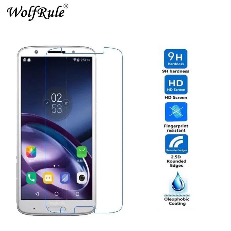 2 piezas de vidrio Protector de pantalla para Moto G6 Plus vidrio templado para Moto G6 Plus vidrio Anti ara&ntilde;azos pel&iacute;cula de tel&eacute;fono para Moto G6 Plus-1