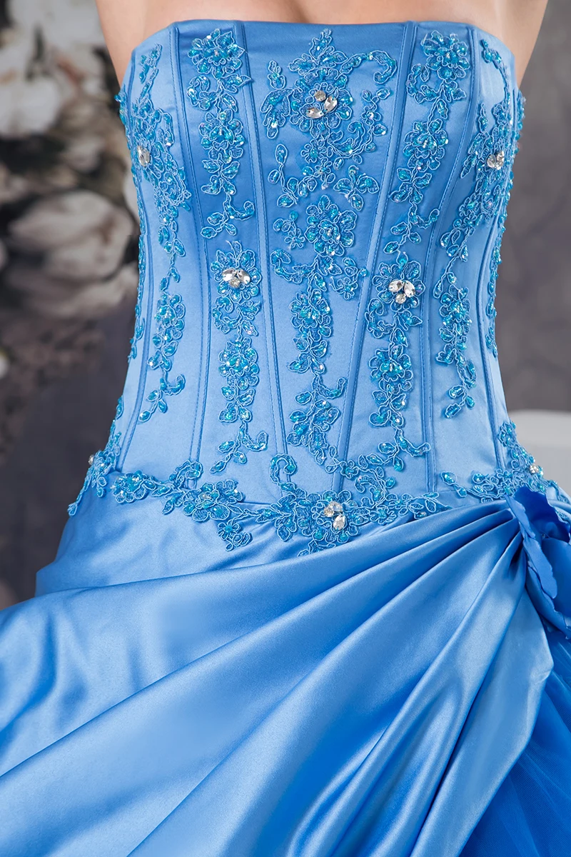 Синие Бальные платья, выпускные платья, платья для особых случаев, Vestidos De 15 Anos Vestido Debutante Q4511