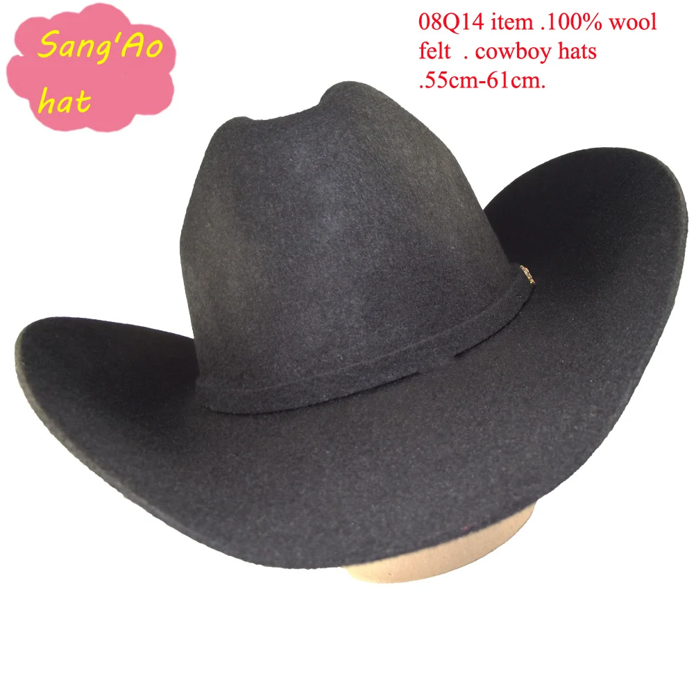 wholesale new black large cowboy hats 