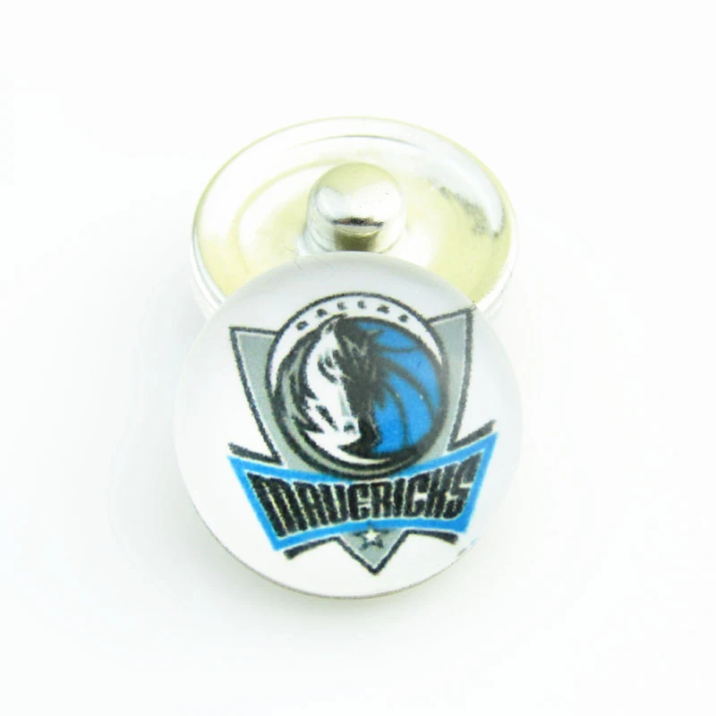 20 шт./лот модные Баскетбол Спорт Даллас Mavericks Стекло кнопки для DIY 18 мм оснастки