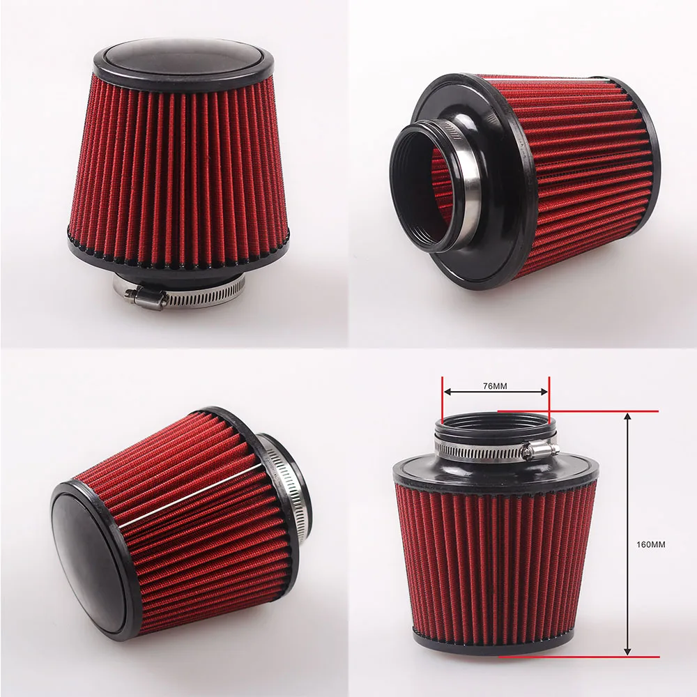 Альфа Гонки-Воздушный Фильтр 3 &quot76 мм Впускной Воздушный Высота Потока Конус