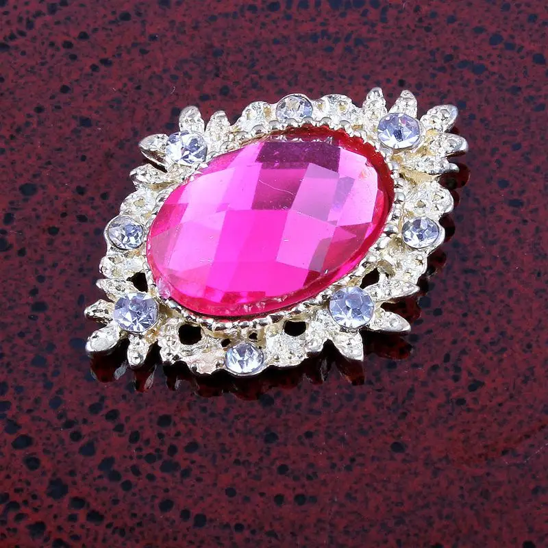 Акриловая брошь из горного хрусталя для пригласительных открыток блестящая