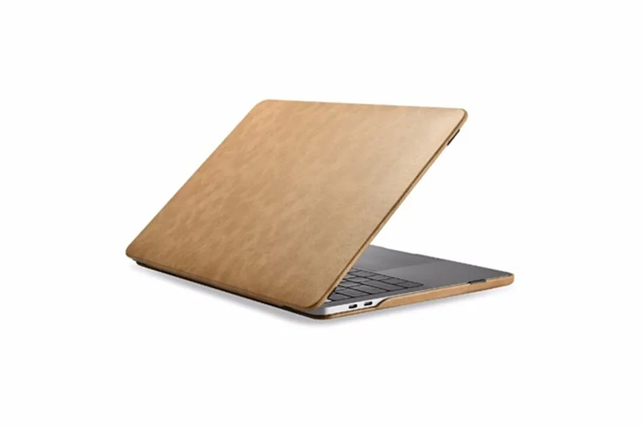 Brown Icarer чехол для ноутбука Macbook Pro 13 15 дюймов тонкий чехол из искусственной кожи для Macbook Pro 15 13 сумка для ноутбука - Цвет: Brown