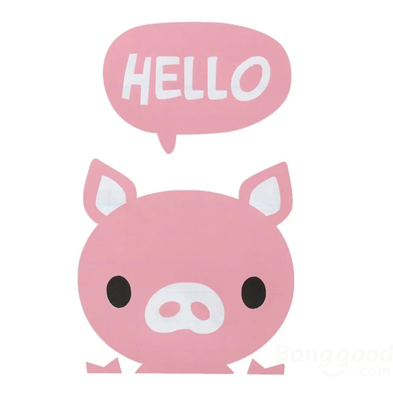 Мультяшный герой Хелло переключатель свиней наклейки мини виниловые в виде