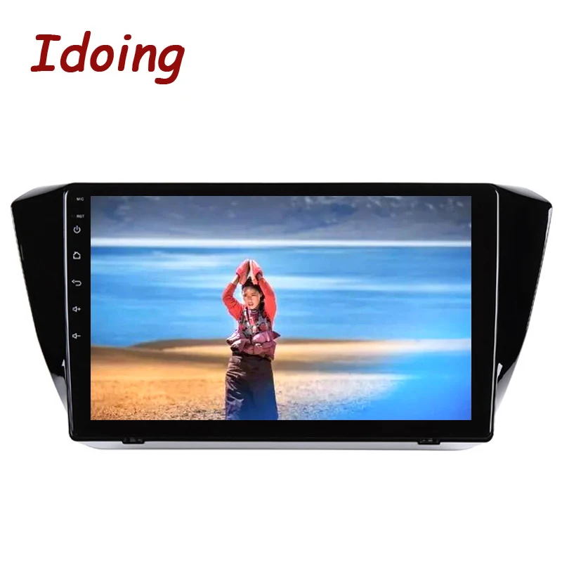 Автомобильный мультимедийный плеер Idoing 10 2 дюйма 1DIN Android 8 0 2.5D IPS 4 Гб + 64 ГБ