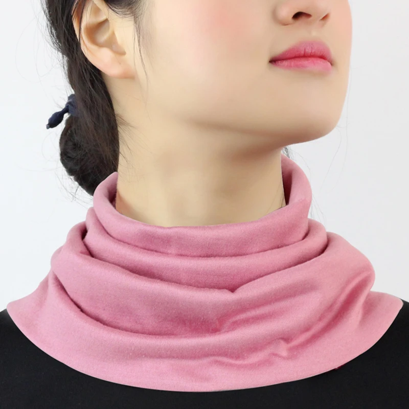 Осенний Шелковый кашемировый воротник Женский Теплый многослойный толстый