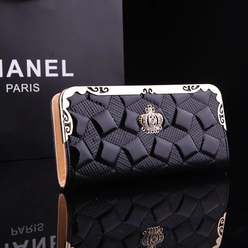 Роскошные Для женщин корона кошелек модные кожаные женский бренд клатч портмоне