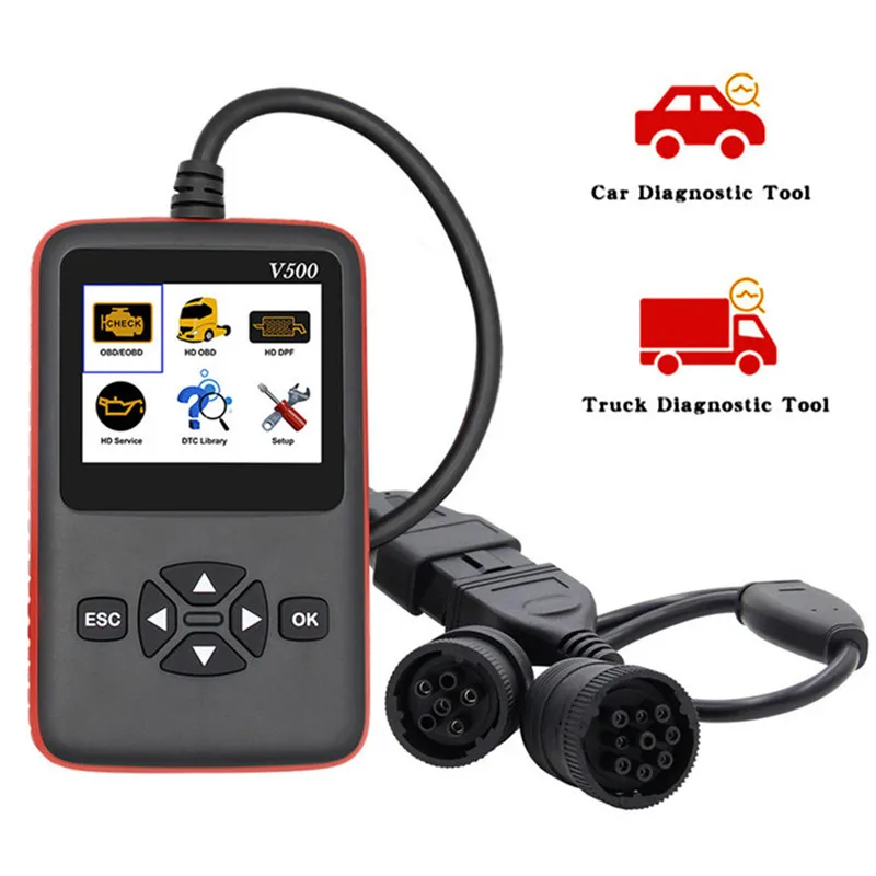 Kongyide Автомобильный сканер Heavy Duty Truck сканирования + OBD2 для диагностики транспорта