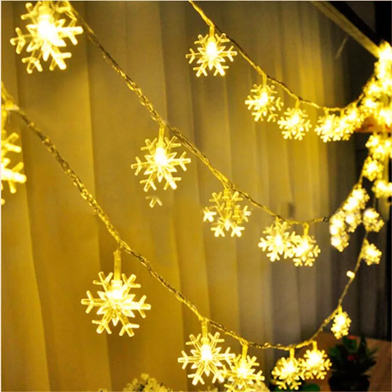 

Водонепроницаемая гирсветильник-занавеска со снежинками, 100 светодиодов