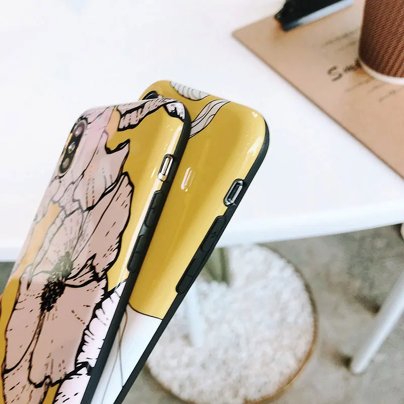Чехлы Boucho для телефонов iPhone X XR XS Max винтажные цветочные чехлы силиконовый