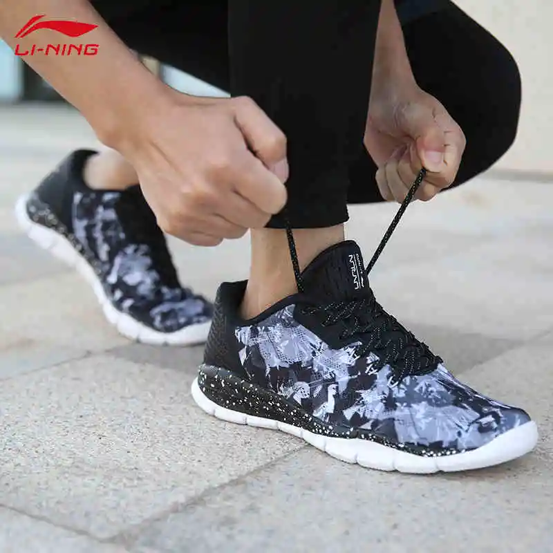 Li-Ning Для Мужчин's FLEX RUN тренировочные кроссовки светильник Вес дышащая Спортивная обувь подкладка комфорт спортивная обувь ARKM021 XYP546