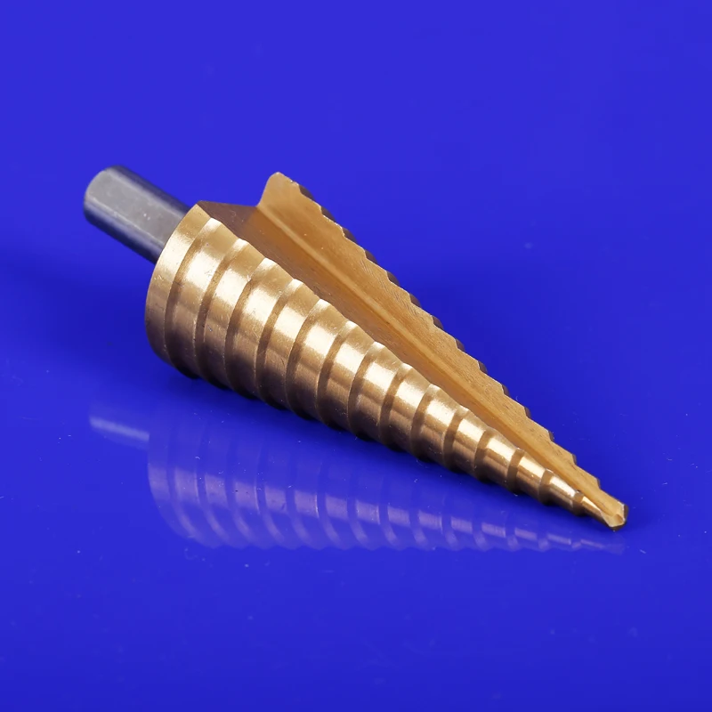 Step drill bit 32mm Triangle auger 4-32mm Triangular shank Straight flute step triangular pagoda shape | Инструменты