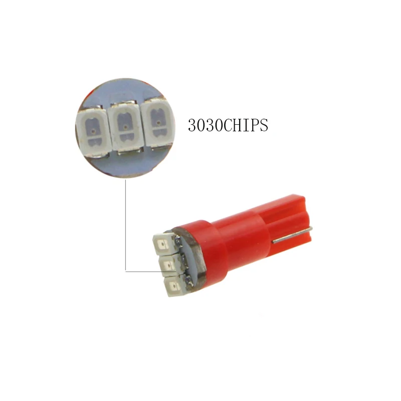 10 шт. авто светодиодный светильник 2835 SMD T5 широкий угол приборной панели