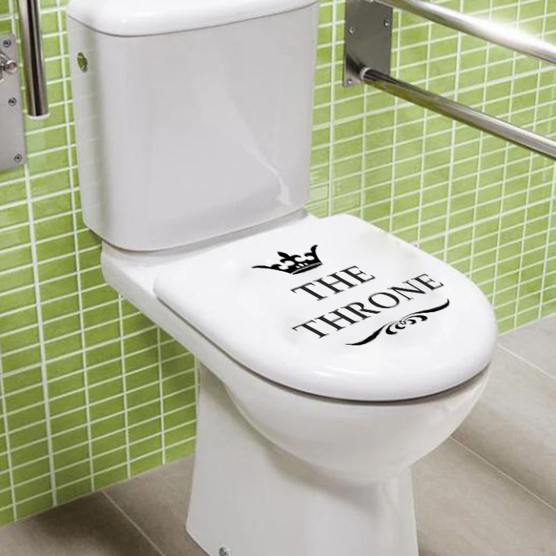 Горячая Распродажа Новый DIY трон Смешные интересные Туалет наклейки на стену для