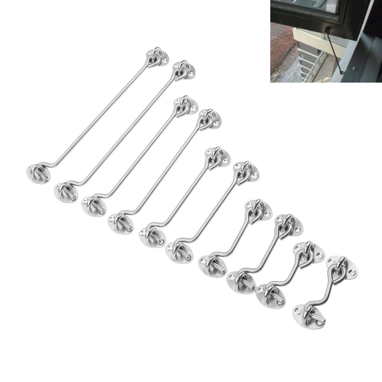 DRELD 2 шт. 3 &quot/4&quot/6 &quot/8&quot/10 &quot крючок для кабины из нержавеющей стали и дверной