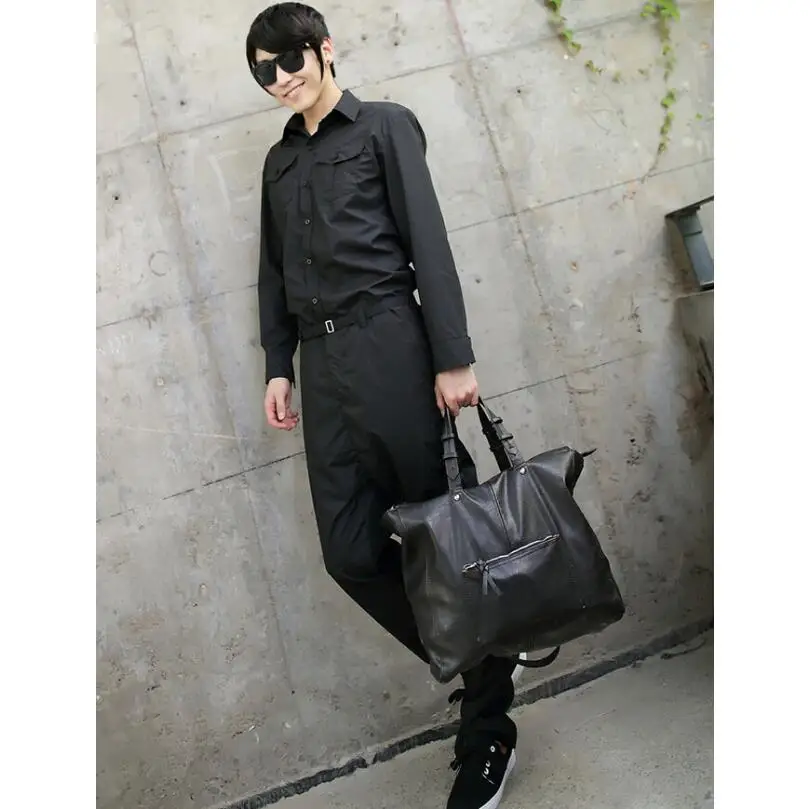 

2022 New Men Clothing Hair Stylist Fashion One Piece Tooling Casual Pants Trousers Work Wear Jumpsuit Plus Size Singer Costumes