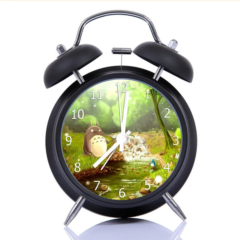 Cute Totoro Pattern Mute Alarm Clock Classic Metal Twin Bell 4'' Style A | Дом и сад