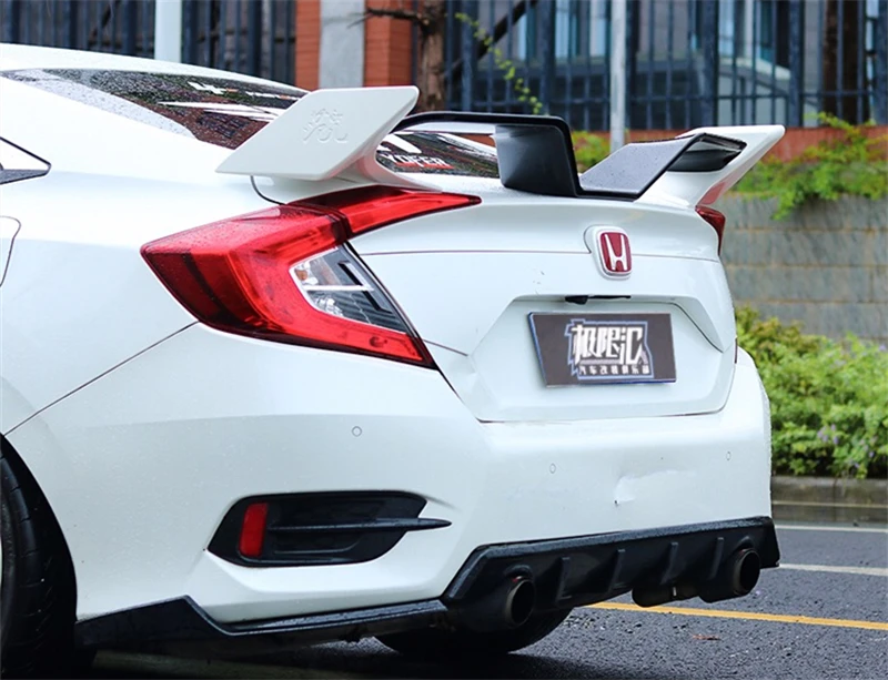 Использовать для Honda Civic спойлер civic 17 18 19 лет заднее крыло Чайка стиль спортивный спойлер, аксессуары применение герметика